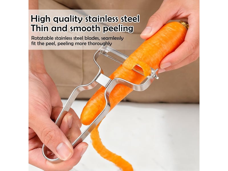  Éplucheur en y en acier inoxydable, économe pour légumes volumineux, fruits, eplucheur pomme de terre pour cuisine, lame mobile, 13*8cm  - Conforama D