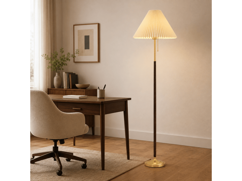  Lampadaire plissé doré ASLED-761 - Conforama E
