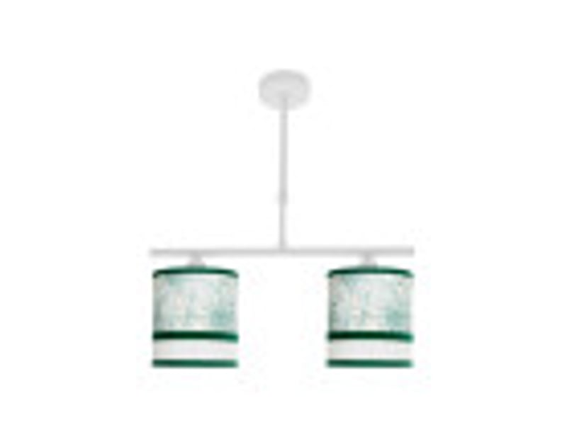  Lampe de plafond fabrilamp caledonia blancvert 2 x e14 hauteur réglable 44-61 cm 43x14 cm 248952006 - Conforama B