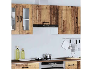Meuble de rangement, armoire murale de cuisine kalmar vieux bois bois d'ingénierie shl7257