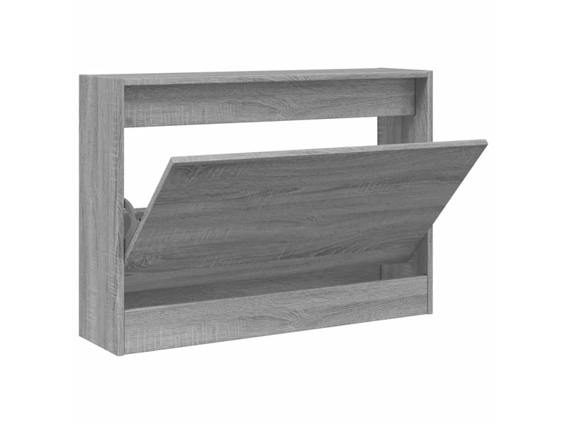 Meuble à chaussure, armoire à chaussures sonoma gris 80x21x57 cm bois d'ingénierie  - Conforama A