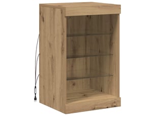 Buffet - bahut - meuble de rangement led chêne artisanal 41 x 37 x 67 cm bois d'ingénierie