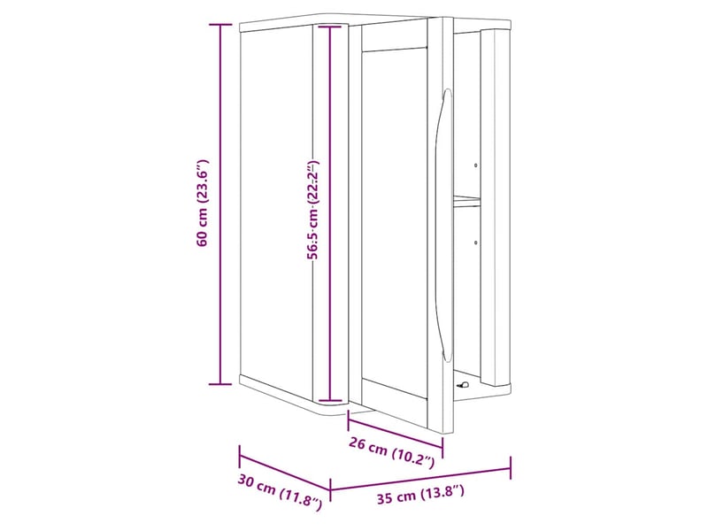  Armoire murale de salle de bain, cabinet de salle de bain avec étagère floro marron cf65176  - Conforama E