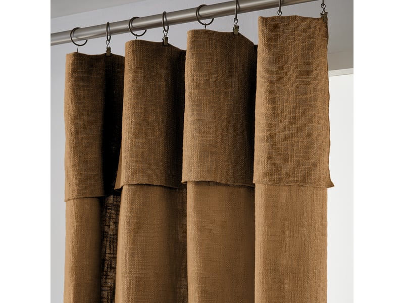  Rideau ajustable 140x270 cm coton camel PD21807 - Conforama B