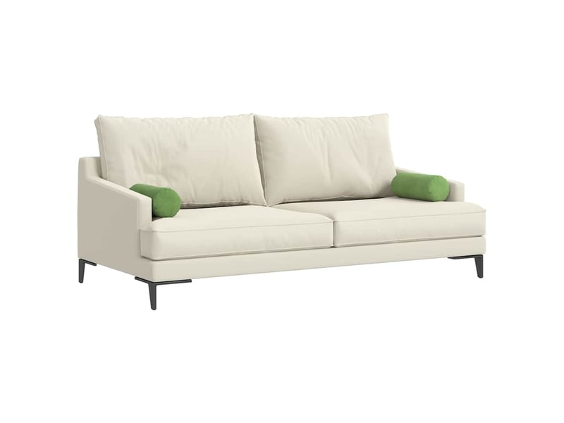  Lot de 2 coussins d'accent, coussins décoratifs, coussins lombaires vert clair ø 15 x 40 cm cf56752  - Conforama C