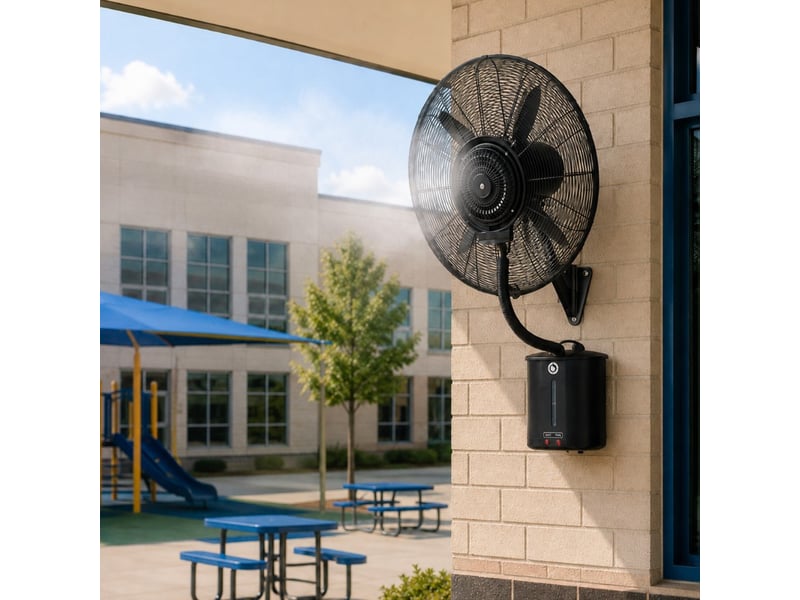  Ventilateur brumisateur mural noir 75 cm - 280 w - réservoir 13 l - grande puissance de rafraîchissement  - Conforama C