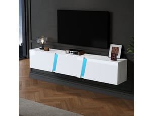 Meuble tv coloris blanc 180 cm MEUBLIV