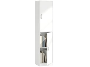 Bibliothèque de 180 cm de haut, meuble de rangement moderne avec 5 étagères réglables pour chambre ou bureau.