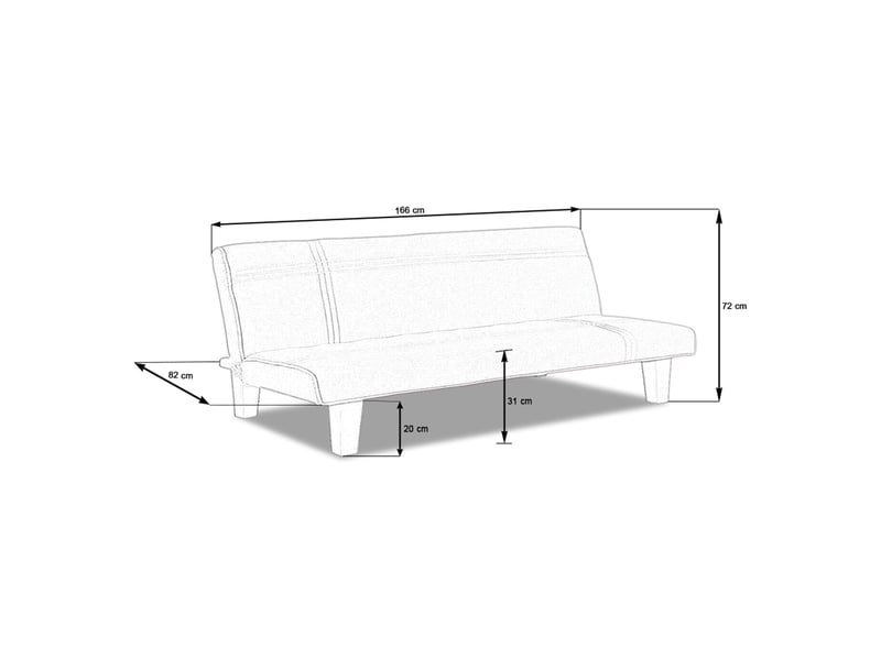 Banquette clic clac 3 places gris - segura Segura01 - Conforama C