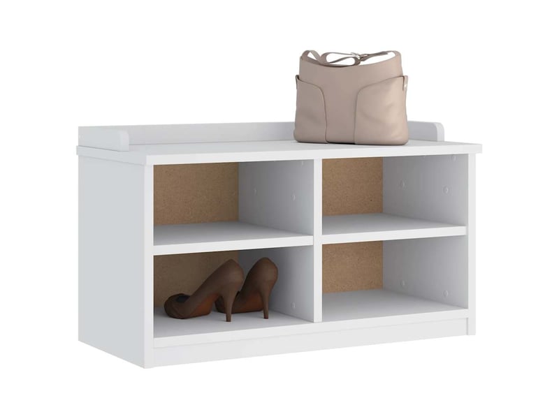  Banc de couloir, banc de rangement sandnes blanc 87x40x50 cm bois de pin massif shl63813  - Conforama B