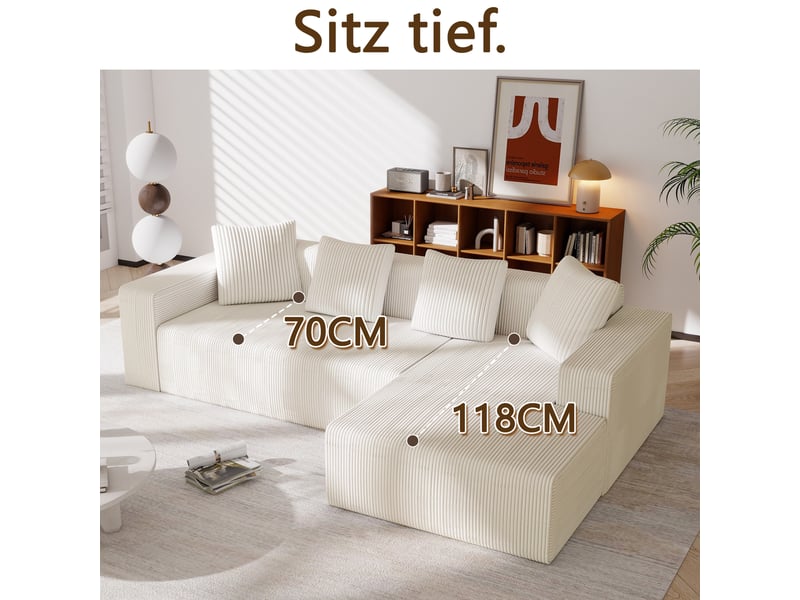 Canapé modulable, canapé de salon – style cloud, pour salon, sans cadre, pour chambre - Conforama C