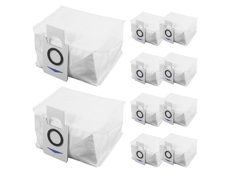  10 pack replacement vacuum cleaner bags for ecovacs deebot x1 omni turbo robot vacuum cleaner  - Conforama D