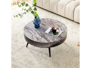 Table basse rond(e) coloris gris ATELIER CONFORTIEL  - 70 cmx70 cm