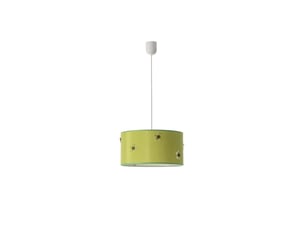 Suspension enfant fabrilamp boton vert 1xe27 hauteur réglable 35-75 cm ø35 cm