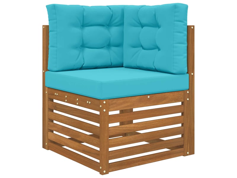 Coussin de canapé d'extérieur, coussin de chaise polyester turquoise 60 x 60 cm cf54177  - Conforama C