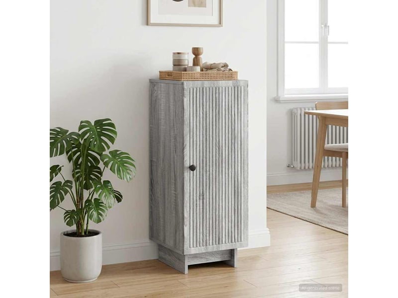  Buffet - bahut - meuble de rangement sonoma gris 33 x 34,5 x 90 cm bois d'ingénierie  - Conforama D