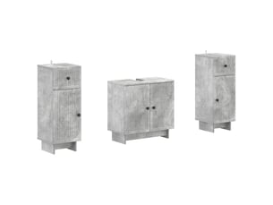 Ensemble de meuble de salle de bain 3 pièces ede gris béton cf63420