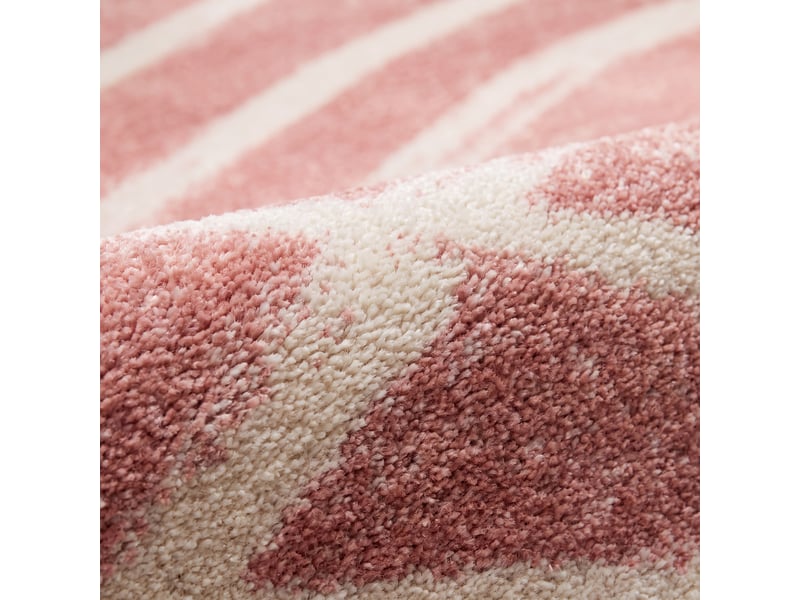  Tapis polypropylène rose crème 122 x 122 cm  - Conforama C