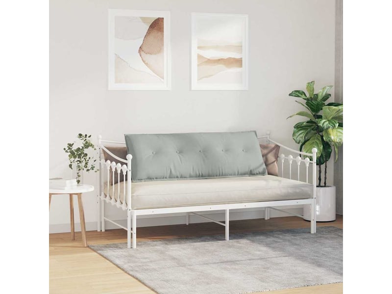 Coussin de dos, coussin de dossier gris clair 140 x 50 cm tissu en velours côtelé cf54655 - Conforama D