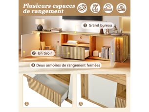 Meuble tv coloris blanc 180 cm <strong></strong>  <strong></strong>