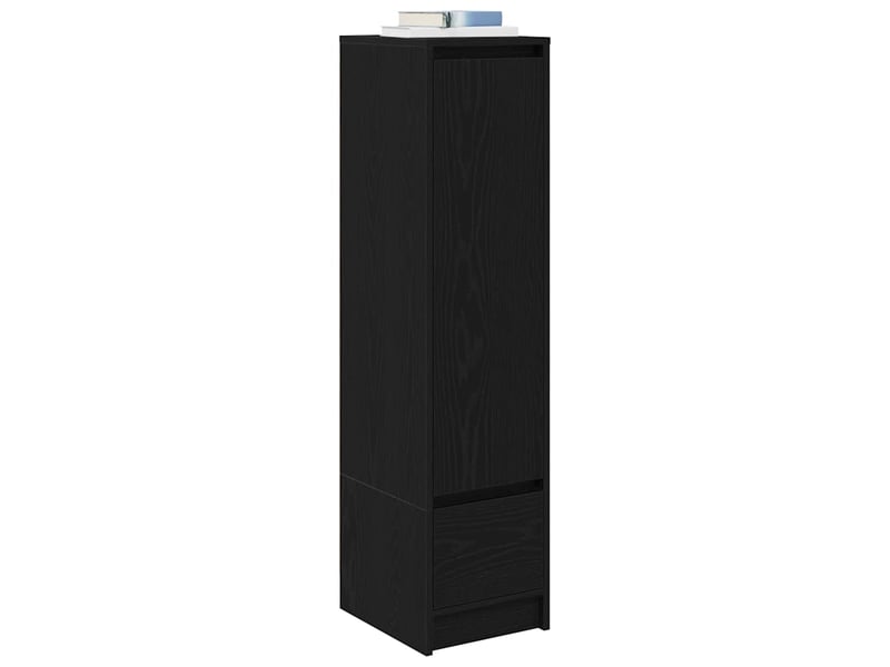  Buffet haut - bahut - meuble de rangement chêne noir 29,5x34x119,5 cm bois d'ingénierie  - Conforama D