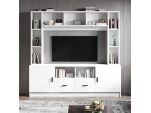 Meuble tv coloris blanc 180 cm MODENVIE  