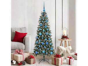 Sapin de noël artificiel, arbre de noël vert 150 cm pvc, plastique et acier shl8983
