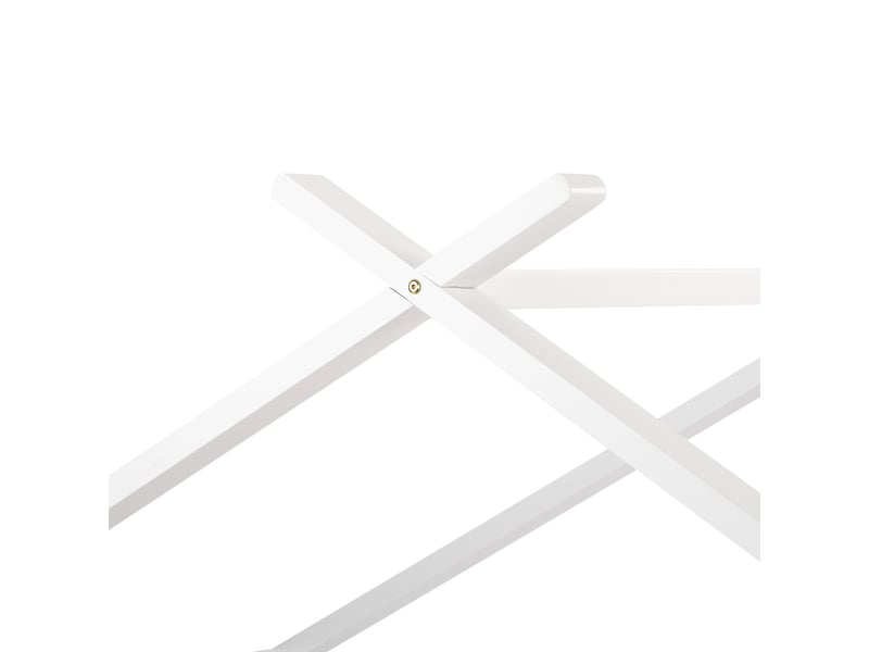 Lit cabane enfant simple 90×200 cm, 2 tiroirs et barrière  - sans matelas, pin et mdf - blanc  - Conforama E
