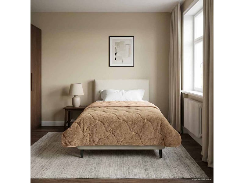  Duvet - couette complet toute l'année 135 x 220 cm non taupe respirant  - Conforama D