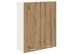 Meuble de rangement cuisine, armoire suspendue chêne artisanal 80x31x100cm shl5709