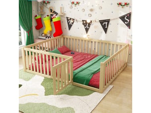 Lit simple 140x200 cm SWEIKO coloris naturel
