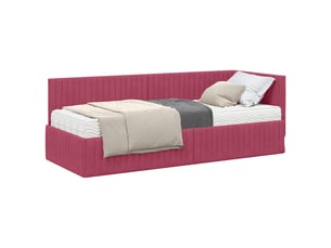 Lit simple 80x200 cm coloris rouge
