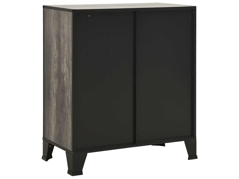  Armoire de rangement, rangement bureau gris 72x36x82 cm métal et mdf  - Conforama E