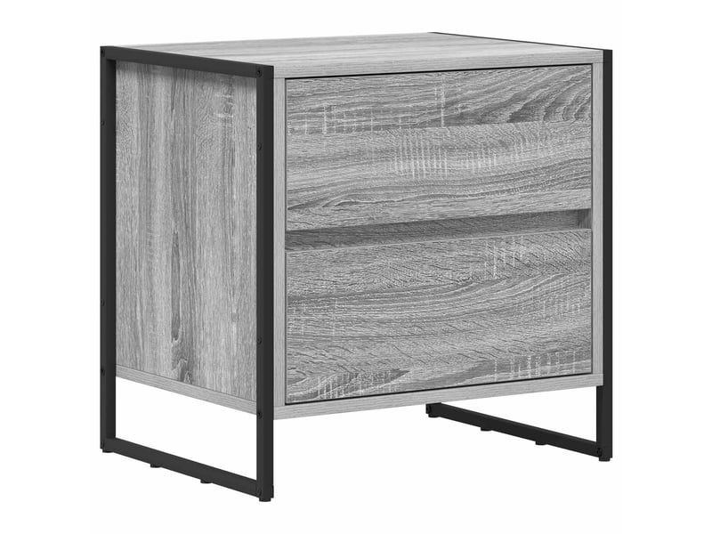 Table de chevet - cabinet de chevet - table de nuit 2 pc gris sonoma 50 x 39,5 x 50 cm - Conforama D