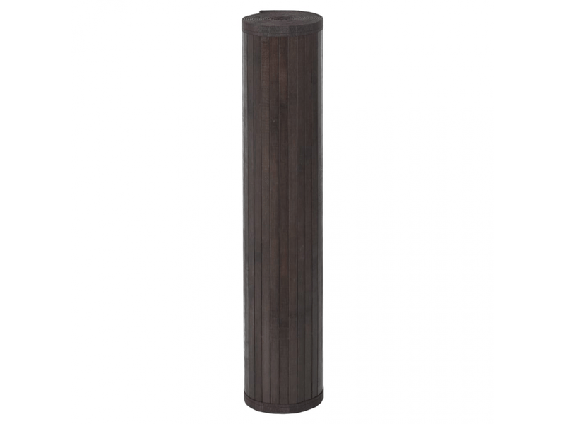  Tapis carré marron foncé 100x100 cm bambou - comfortxl 376941 - Conforama C