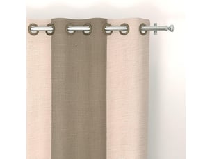 Rideau à oeillets coton 135x250 cm natalia rose, par soleil d'ocre