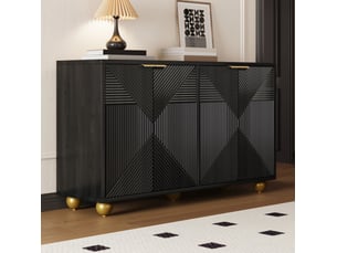 Buffet 4 porte(s) DESVIAE - 120 cm coloris noir