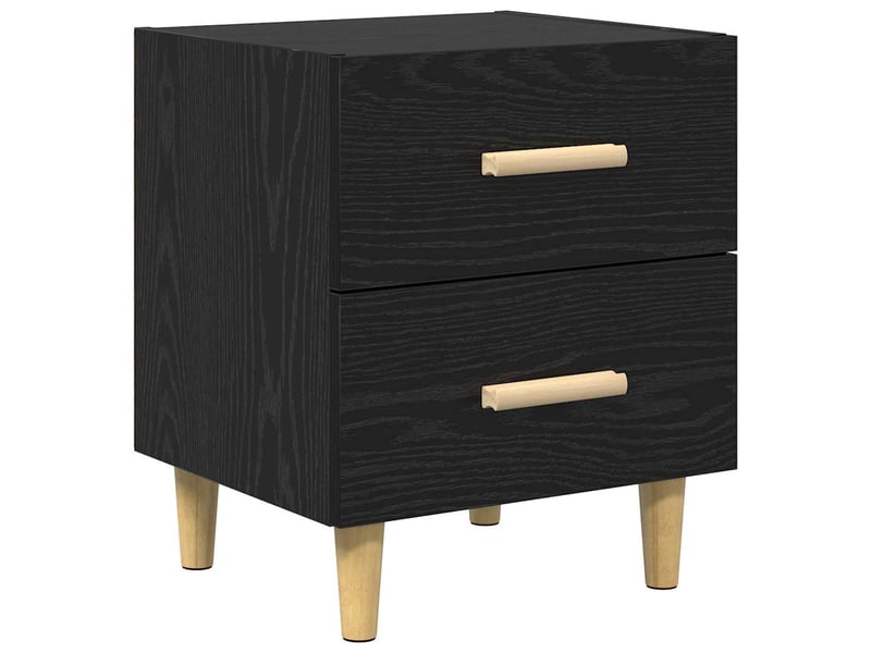  Table de chevet - table de lit 2 pc chêne noir 40 x 35 x 47.5cm  - Conforama E