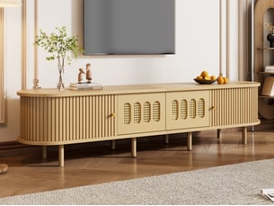 Meuble tv coloris naturel 180 cm <strong>BIQZUYA</strong>  <strong></strong>