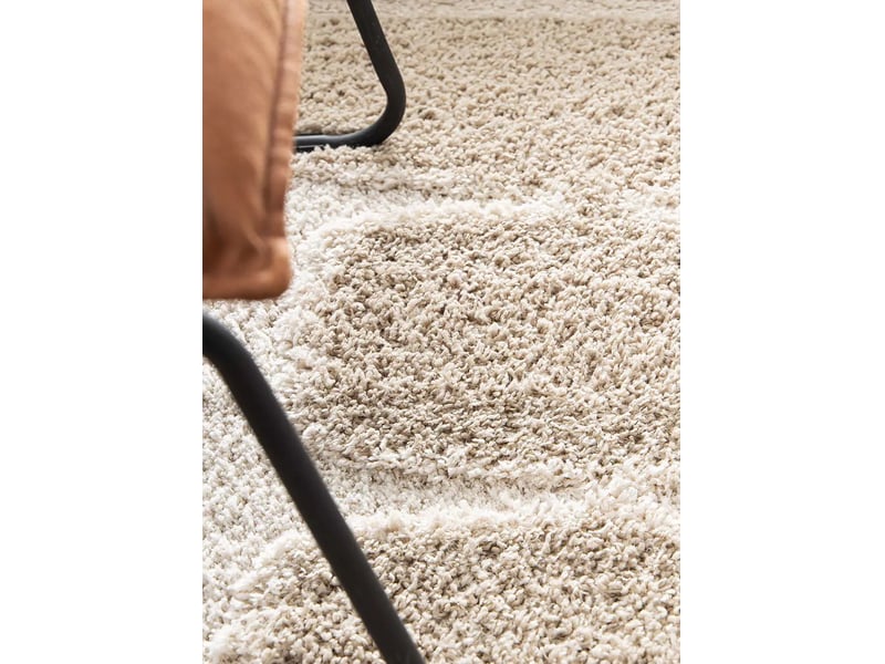 Tapis enfant shaggy scandinave crème beige, 120 x 170 cm 51726 - Conforama E