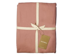 Parure de lit unie en coton taies rectangulaires à volant, coton lavé 240x220+2x50x70cm