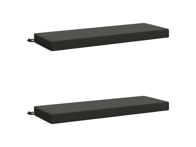 Lot de 2 coussins de banc, coussins d'assise soest 100 % polyester anthracite cf56971 - Conforama A