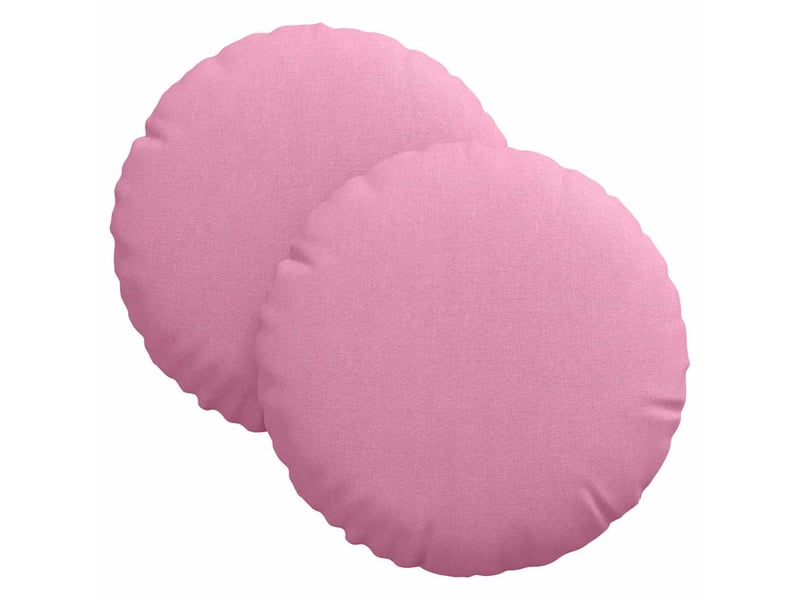 Lot de 2 coussins de siège, coussins décoratifs tissu rose ø30 x 13 cm cf59853 - Conforama A