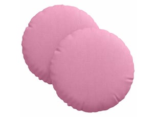 Lot de 2 coussins de siège, coussins décoratifs tissu rose ø30 x 13 cm cf59853