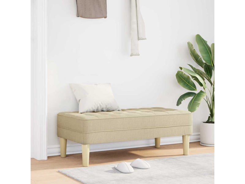  Banc chambre, banc de lit crème 113x57x39 cm tissu  - Conforama B