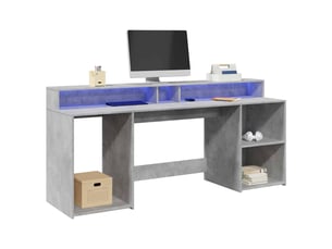 Bureau gaming   200 cm coloris gris