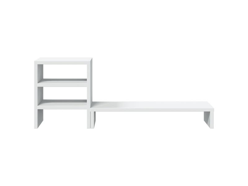  Support de moniteur table meuble bureau et organisateur de bureau bois d'ingénierie blanc 02_0044957  - Conforama B