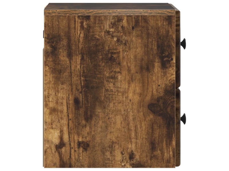 Table de chevet - cabinet de chevet - table de nuit mural chêne fumé 34,5 x 33 x 40 cm - Conforama E
