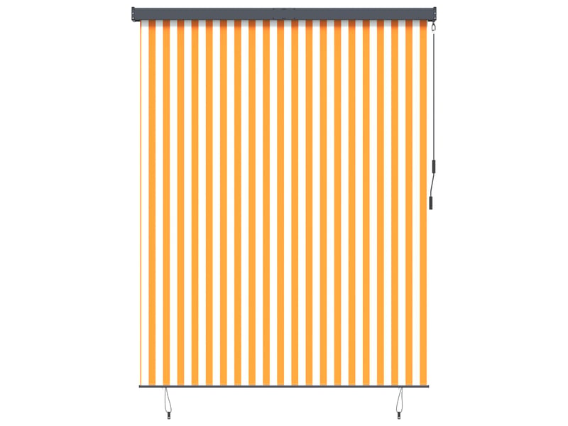  Store enrouleur, store à rouleau blanc et orange 220 x 250 cm tissu et aluminium cf44956  - Conforama B