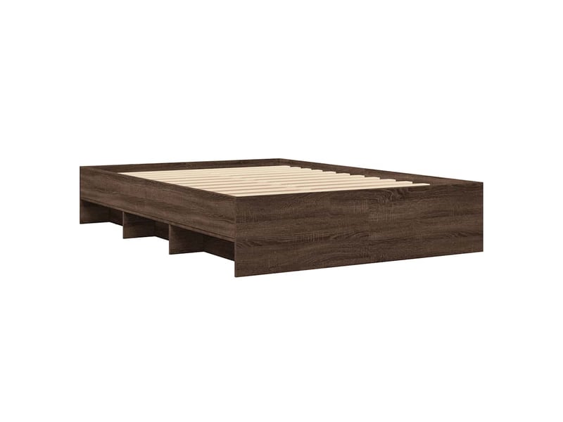  Lit double- lit adulte -  cadre de lit sans matelas chêne marron 120x190 cm  - Conforama C